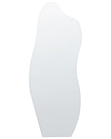 Wall Mirror Silver MDF Frame Irregular Shape with Hooks Modern Style Wall Decor Beliani