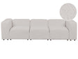 3 Seater Modular Sofa Light Grey Boucle Sectional Couch Sofa with Black Legs Modern Living Room Beliani