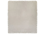 Bedspread Taupe Cotton 220 x 200 cm with a Frill Decorative Throw Bedding Bedroom Beliani