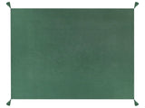 Bedspread Green Cotton 150 x 200 cm with Tassels Decorative Throw Bedding Bedroom Beliani