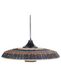 Pendant Hanging Lamp Multicolour Paper Rope Round Shape Modern Style Beliani