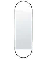 Wall Mirror Metal Black 40 x 120 cm Wall Mounted Decorative Mirror Modern Style Hanging Decor Beliani