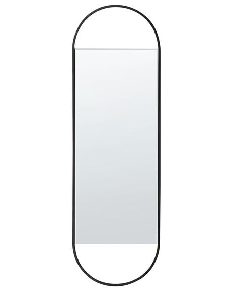 Wall Mirror Metal Black 40 x 120 cm Wall Mounted Decorative Mirror Modern Style Hanging Decor Beliani