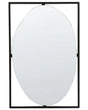 Wall Mirror Metal Black 40 x 60 cm Wall Mounted Decorative Mirror Modern Style Hanging Decor Beliani