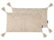 Set of 2 Scatter Cushions Light Beige Cotton 30 x 50 cm Throw Pillows Cotton Braided Pattern Cover Beliani