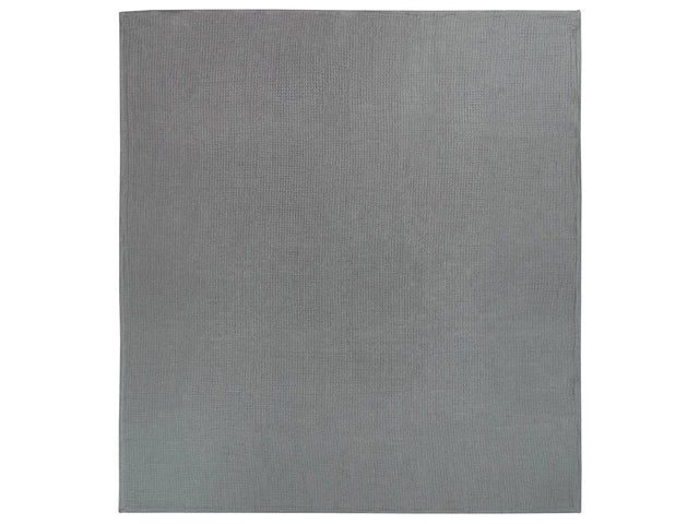 Bedspread Dark Grey Cotton 220 x 240 cm with a Solid Pattern Decorative Throw Bedding Bedroom Beliani