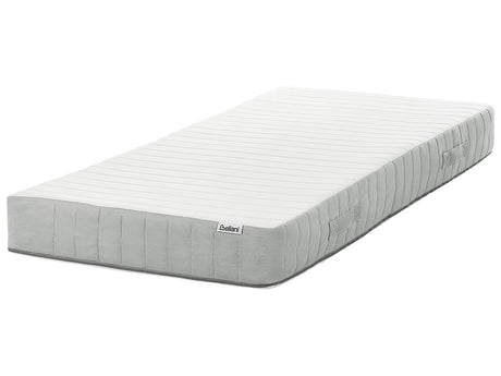 Pocket Sprung Mattress EU Single Size with Handles Removable Cover 3ft Medium Firm Modern Design Quilted Beliani