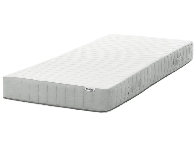 Pocket Sprung Mattress EU Single Size with Handles Removable Cover 3ft Medium Firm Modern Design Quilted Beliani