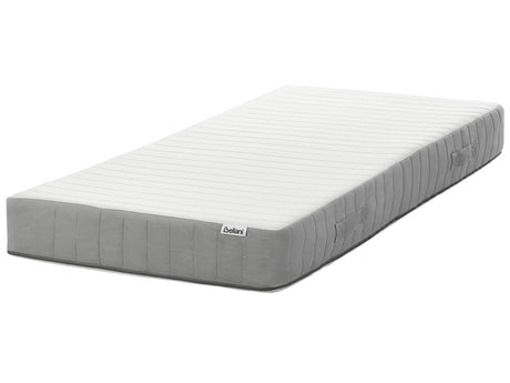 Pocket Sprung Mattress EU Single Size with Handles Latex Filling Removable Cover 3ft Firm Modern Design Quilted Beliani