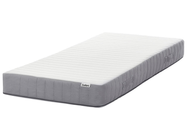 Pocket Sprung Mattress EU Single Size with Handles Cooling Memory Foam Filling Removable Cover 3ft Medium Firm Modern Design Quilted Beliani