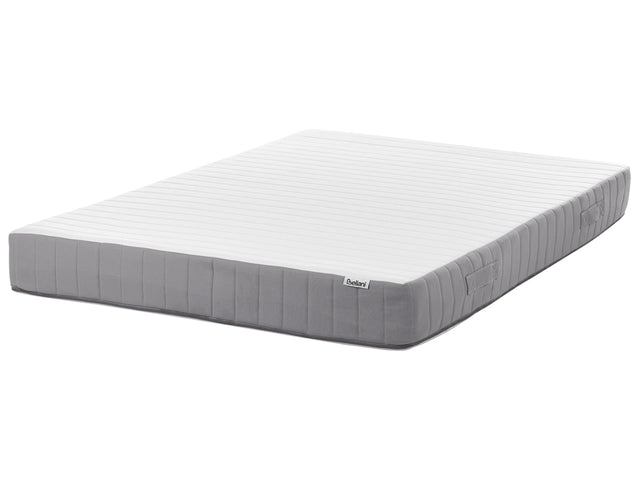 Pocket Sprung Mattress EU Double Size with Handles Cooling Memory Foam Filling Removable Cover 4ft6 Firm Modern Design Quilted Beliani