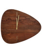 Wall Clock Dark Wood Mango Wood 71 x 61 cm Irregular Shape with Gold Accents Beliani