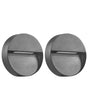 Set of 2 Outdoor Wall LED Light Lamps Black Aluminium Glass Round 15 cm External Modern Design Garden Patio Beliani