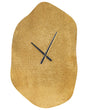 Wall Clock Brass Finish Aluminium 78x50 cm Irregular Shape Black Hands Decorations Beliani