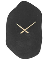 Wall Clock Black Aluminium 64x44 cm Irregular Shape Gold Hands Decorations Beliani