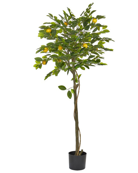 Artificial Potted Plant Green and Black Synthetic 156 cm Material Decorative Indoor Citrus Accessory Beliani