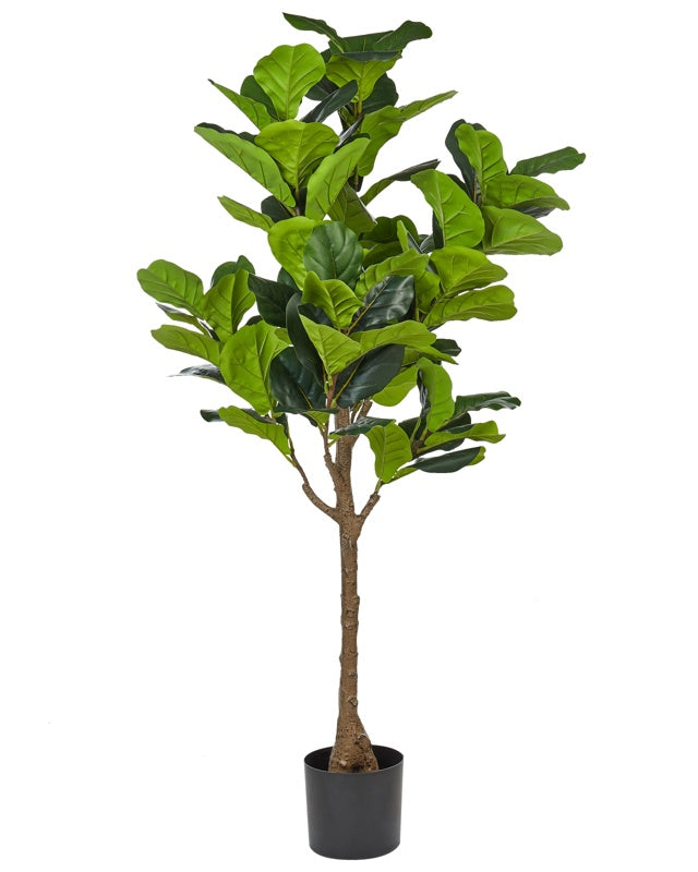 Artificial Potted Plant Green and Black Synthetic Material 162 cm Fig Tree Decorative Indoor  Accessory Beliani