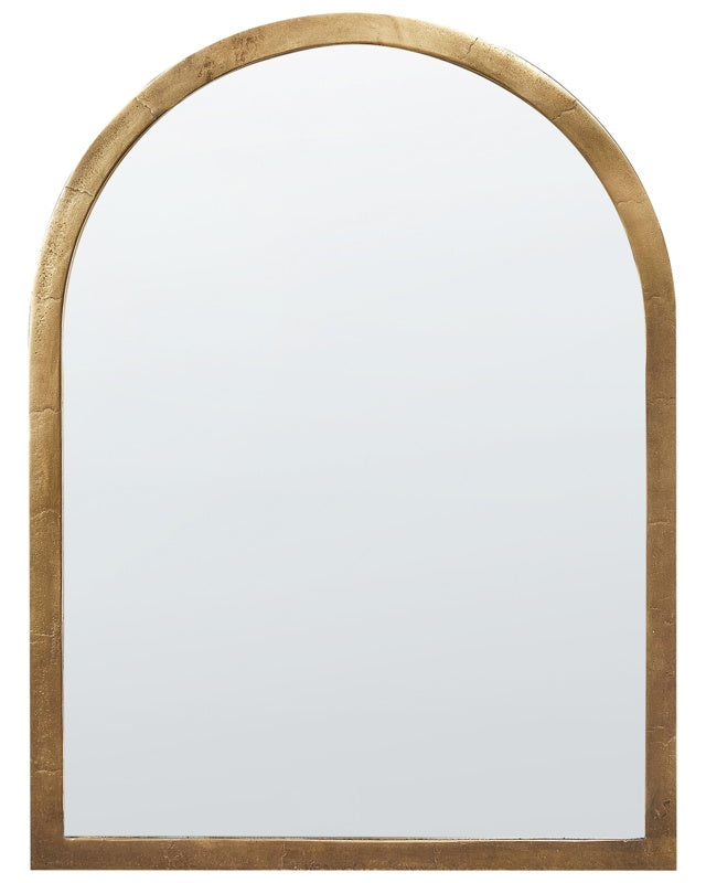 Decorative Wall Mirror Gold Aluminium 80 x 60 cm Home Accessories Beliani