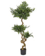 Artificial Potted Plant Green and Black Synthetic Material 166 cm Ruscus Tree Decorative Indoor Accessory Beliani