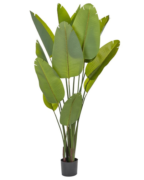 Artificial Potted Banana Tree Green and Black Synthetic 187 cm Material Decorative Indoor Accessory Beliani