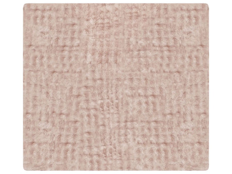 Bedspread Blanket Pink Soft Faux Rabbit Fur Fabric 200 x 220 cm Shaggy Blanket Bedding Beliani