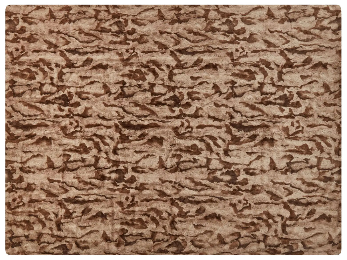 Bedspread Blanket Brown Soft Faux Rabbit Fur Fabric 150 x 200 cm Shaggy Blanket Bedding Beliani