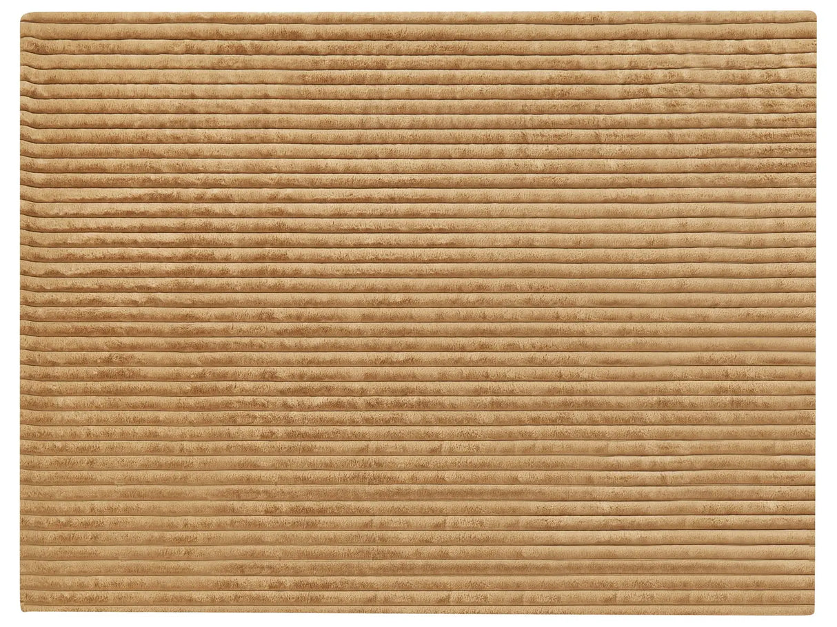 Decorative Bed Throw Light Brown Polyester 150 x 200 cm Soft Fabric Bedroom Beliani