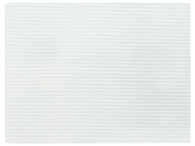 Decorative Bed Throw White Polyester 150 x 200 cm Soft Fabric Bedroom Beliani