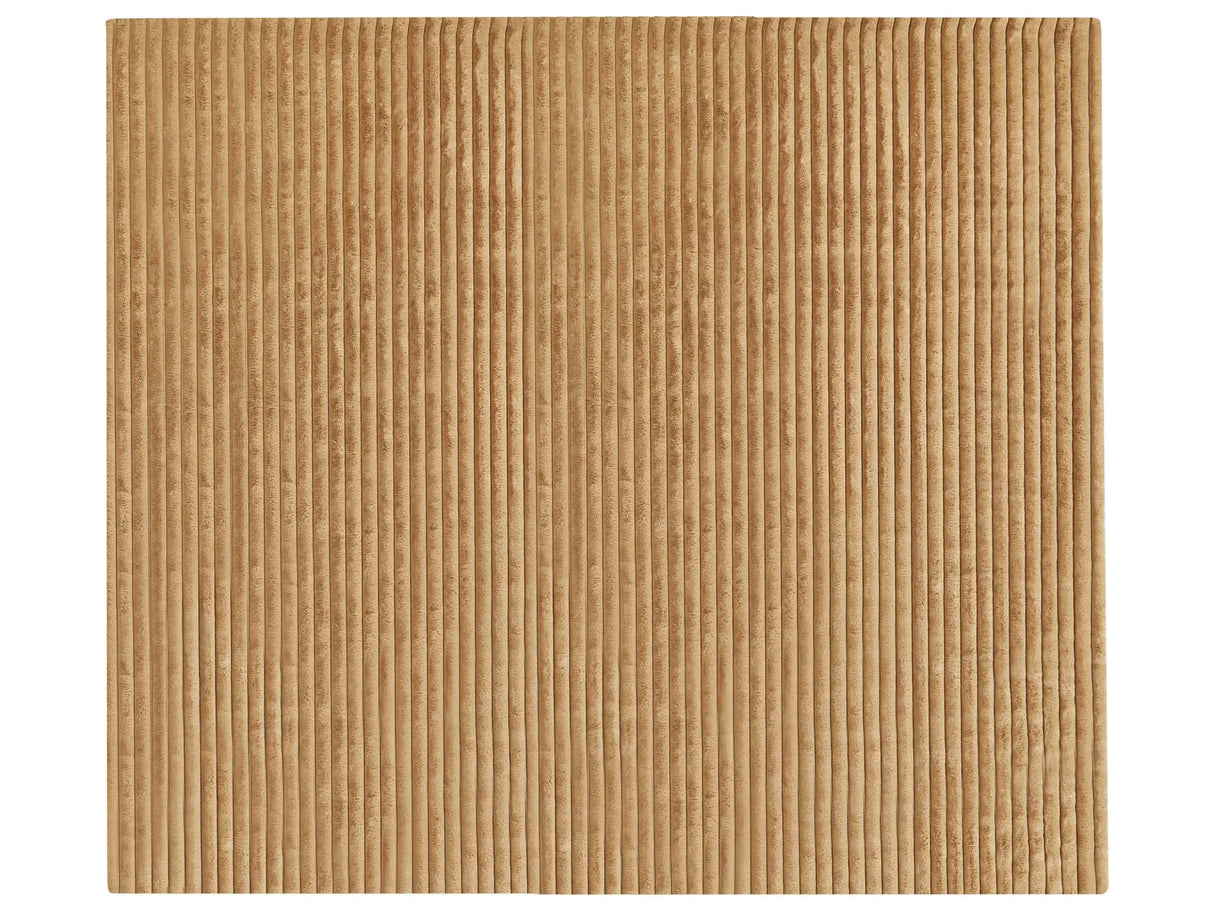 Decorative Bed Throw Light Brown Polyester 200 x 220 cm Soft Fabric Bedroom Beliani