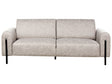 Sofa Grey Fabric Metal Legs 3 Seater Lether Look Classic Couch Settee Adjustable Backrest Living Room Modern Beliani