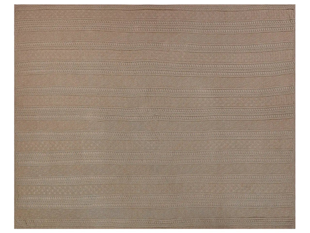 Bedspread Brown Cotton Fabric 150 x 200 cm Decorative Throw Bedding Classic Design Bedroom Beliani
