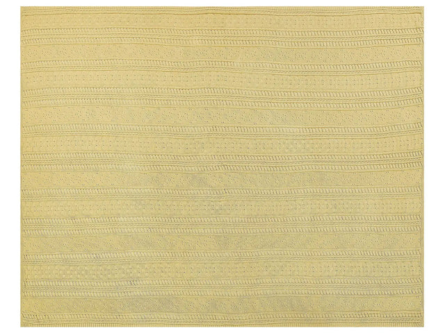 Bedspread Yellow Cotton Fabric 150 x 200 cm Decorative Throw Bedding Classic Design Bedroom Beliani