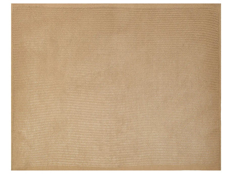 Bedspread Light Brown Cotton Fabric 150 x 200 cm Decorative Throw Bedding Classic Design Bedroom Beliani