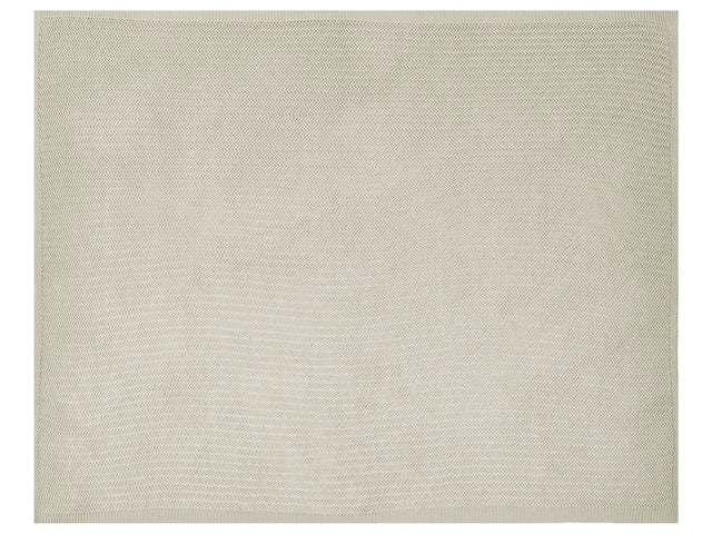 Bedspread Light Beige Cotton Fabric 150 x 200 cm Decorative Throw Bedding Classic Design Bedroom Beliani