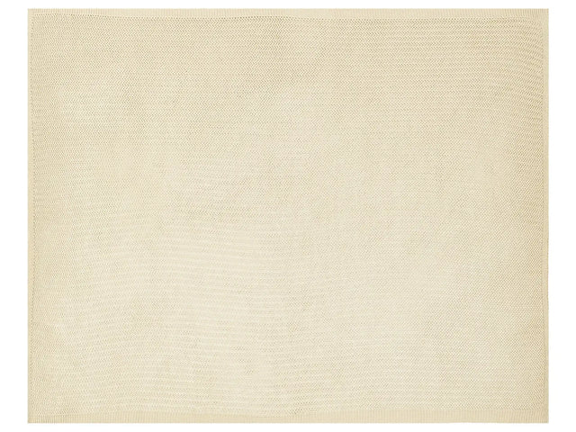 Bedspread Beige Cotton Fabric 150 x 200 cm Decorative Throw Bedding Classic Design Bedroom Beliani