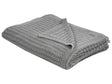 Bedspread Grey Cotton Fabric 150 x 200 cm Decorative Throw Bedding Classic Design Bedroom Beliani