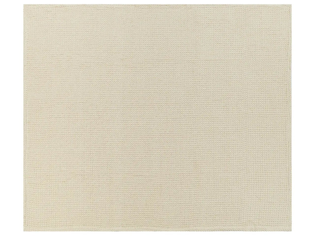 Bedspread Beige Cotton 220 x 240 cm Waffle Pattern Bed Throw Living Room Bedroom Texiles Beliani