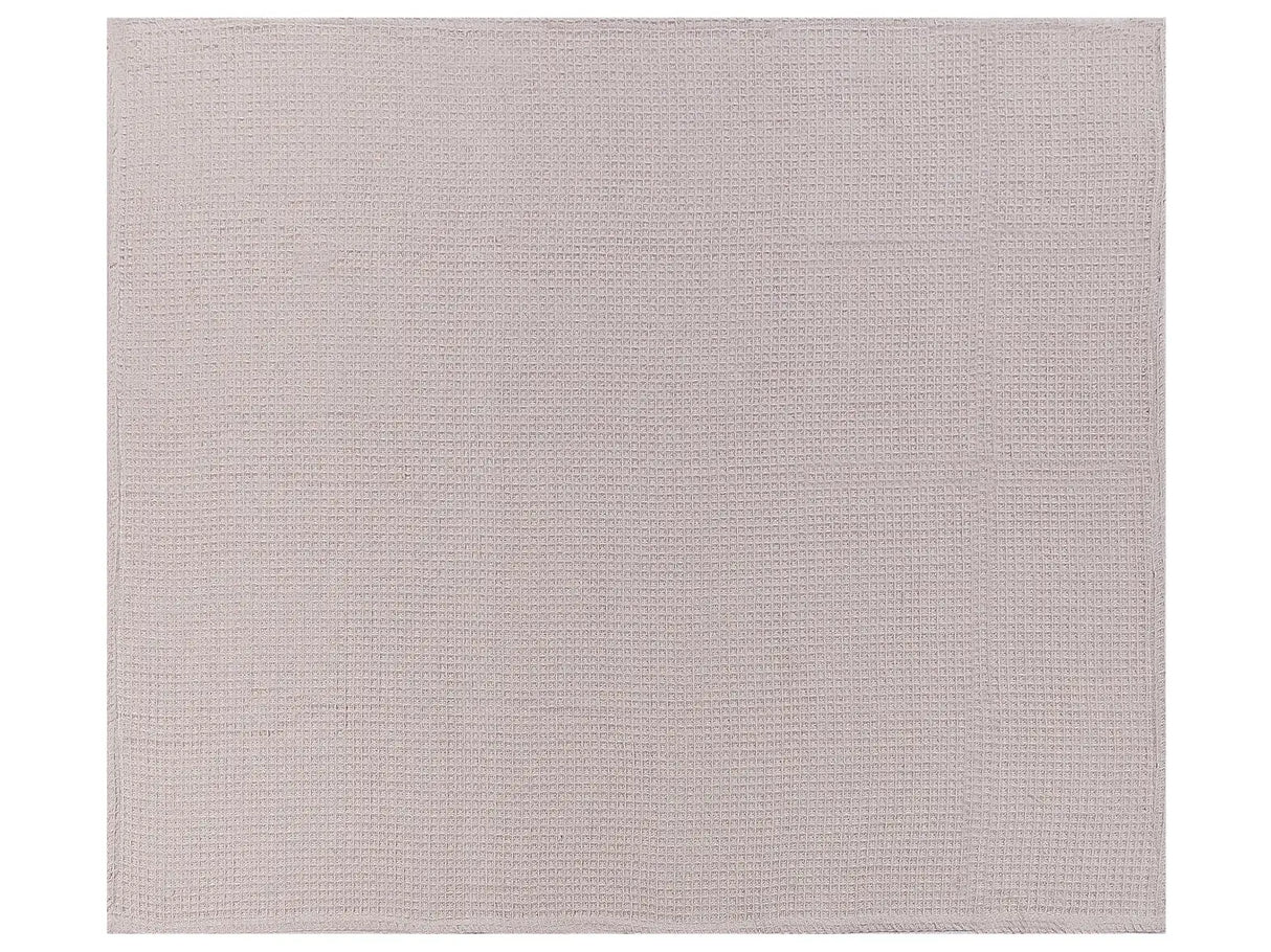 Bedspread  Pastel Pink Cotton 200 x 220 cm Waffle Pattern Bed Throw Living Room Bedroom Texiles Beliani