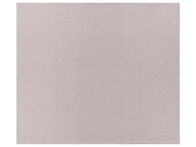 Bedspread  Pastel Pink Cotton 200 x 220 cm Waffle Pattern Bed Throw Living Room Bedroom Texiles Beliani
