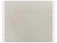 Bedspread Taupe Cotton 200 x 220 cm with Tassels Living Room Bedroom Textiles Beliani
