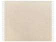 Bedspread Beige Cotton 200 x 220 cm with Tassels Living Room Bedroom Textiles Beliani