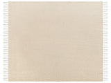 Bedspread Beige Cotton 220 x 240 cm with Tassels Living Room Bedroom Textiles Beliani