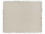 Bedspread Grey Cotton Fabric 150 x 200 cm with Tassels Decorative Throw Blanket Bedding Classic Design Bedroom Beliani