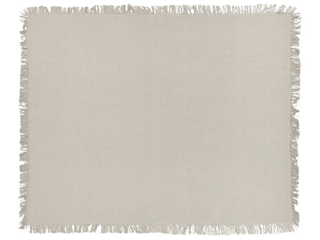 Bedspread Grey Cotton Fabric 150 x 200 cm with Tassels Decorative Throw Blanket Bedding Classic Design Bedroom Beliani