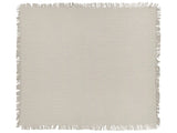 Bedspread Grey Cotton Fabric 200 x 220 cm with Tassels Decorative Throw Blanket Bedding Classic Design Bedroom Beliani