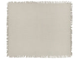 Bedspread Grey Cotton Fabric 220 x 240 cm with Tassels Decorative Throw Blanket Bedding Classic Design Bedroom Beliani