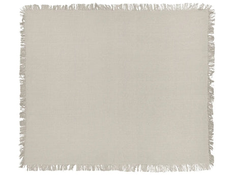 Bedspread Grey Cotton Fabric 220 x 240 cm with Tassels Decorative Throw Blanket Bedding Classic Design Bedroom Beliani