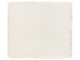 Bedspread White Cotton Fabric 200 x 220 cm with Tassels Decorative Throw Blanket Bedding Classic Design Bedroom Beliani