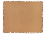 Bedspread Brown Cotton Fabric 150 x 200 cm with Tassels Decorative Throw Blanket Bedding Classic Design Bedroom Beliani