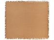 Bedspread Brown Cotton Fabric 200 x 220 cm with Tassels Decorative Throw Blanket Bedding Classic Design Bedroom Beliani